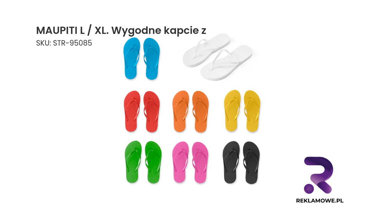 MAUPITI L / XL. Wygodne kapcie z podeszwą z PE i paskiem z PVC MAUPITI L / XL wygodne kapcie z - zdjęcie produktu