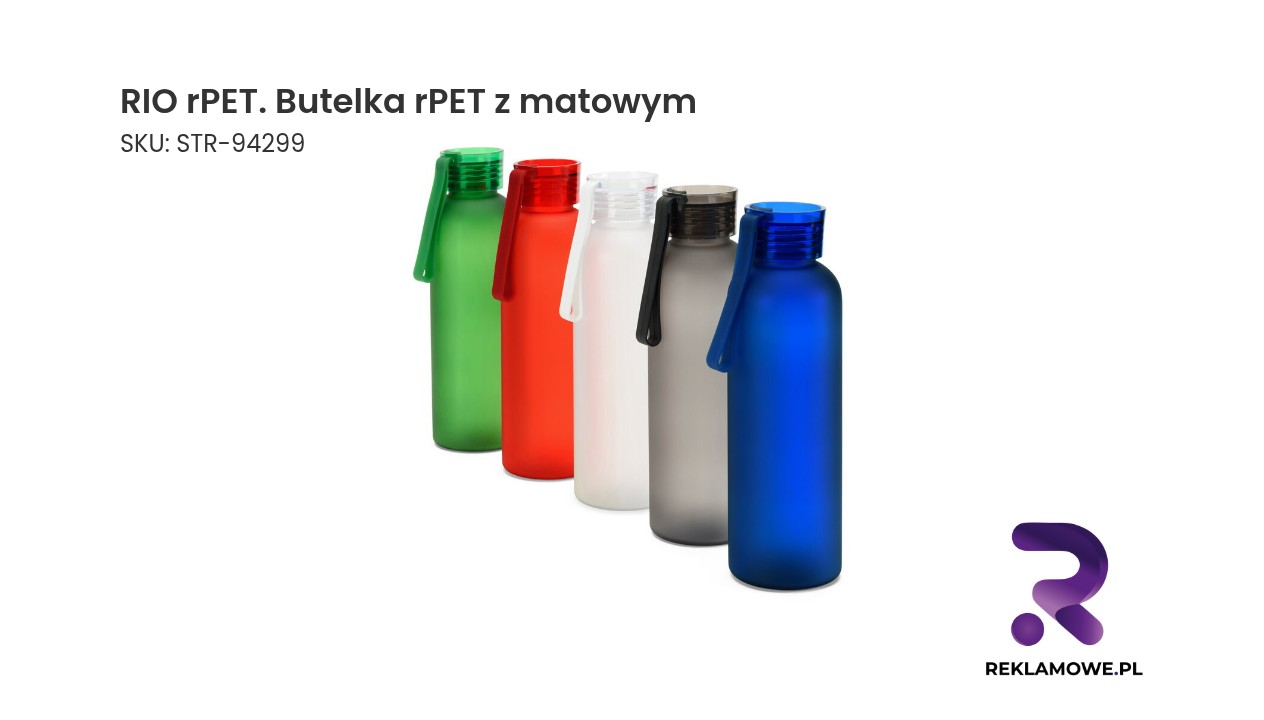 RIO rPET. Butelka rPET z matowym wykończeniem 600 ml RIO rPET – butelka rPET z matowym wykończeniem